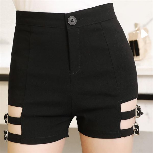 

sexy womens vintage черный упругие высокой талии шорты горячие tight тощий подвязки punk шорты, White;black