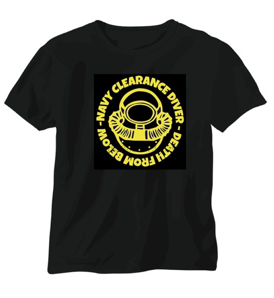 

t shirt navy clearance diver seal special forces helmet eod ran rn custom print tee shirt