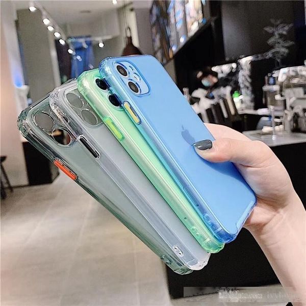

clear phone case for iphone 11 pro x xr xs max 7 8 6 6s plus solid candy color soft tpu silicone back cover for samsung for huawei wholesale