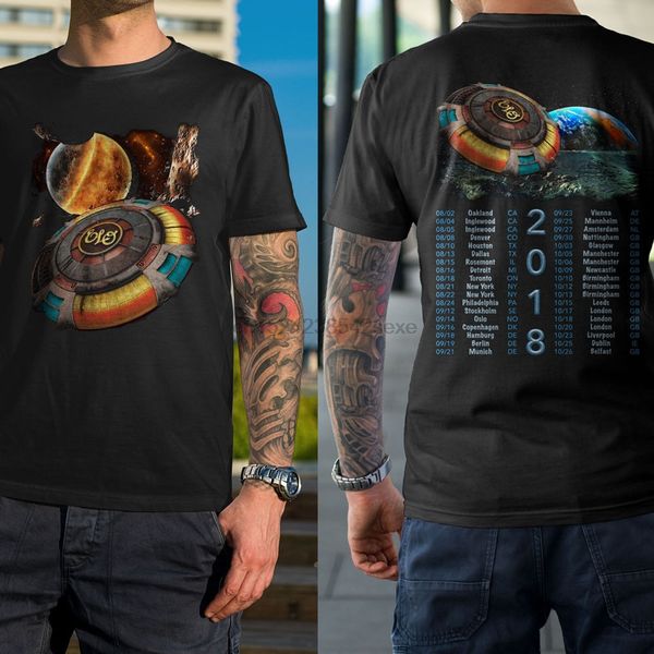 

new elo 2018 concert tour men t-shirt black