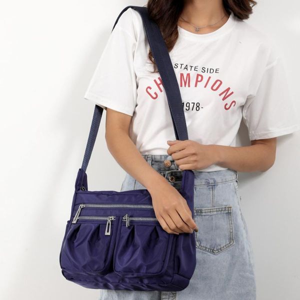 

ocardian women fashion waterproof large capacity travel leisure messenger bags nylon shopping zip handbags shopping bags