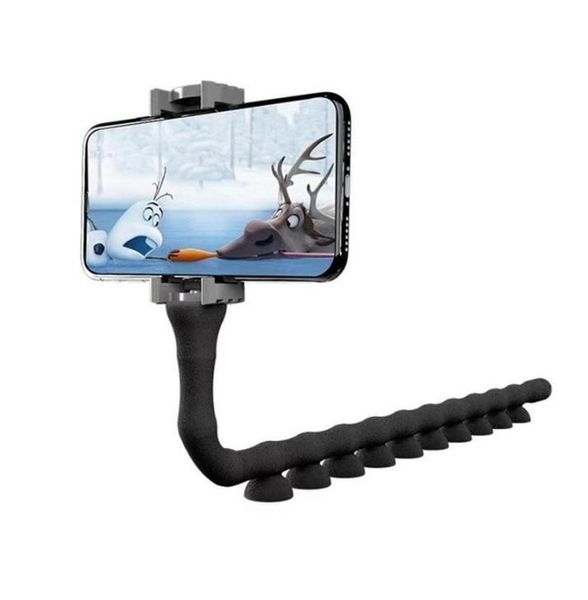 

multifunctional lazy cell phone holder cute caterpillar suction cup bracket phone stand support wall deskpillar