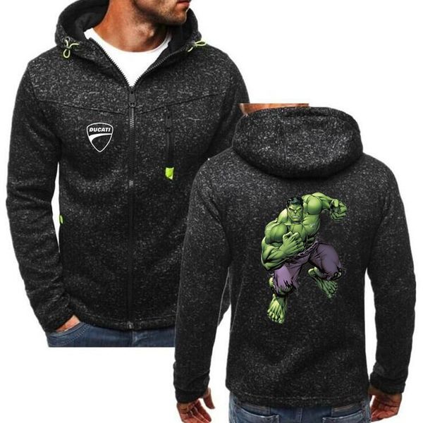 

nueva sudadera hulk con tipo coche ducati hombre, camisetas motociclismo de alta calidad para hombre, Black