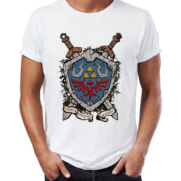 

men's t shirt hylian shield legend of zelda gaming awesome tee