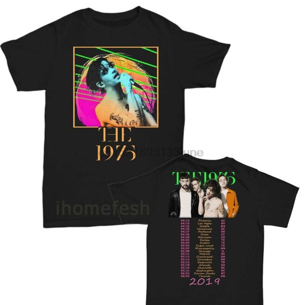 

the 1975 concert tour date 2019 two side t-shirt full size men shirt black