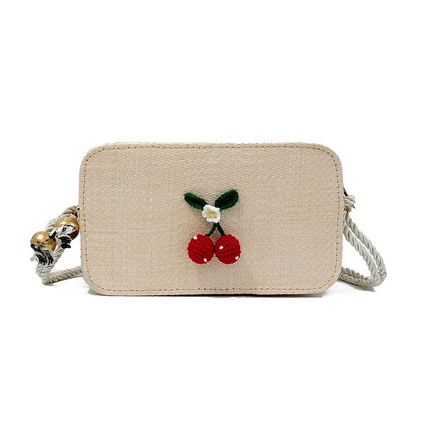

crossbody bags for women straw cherry handbags women bag mini flap hand shoulder bag messenger white