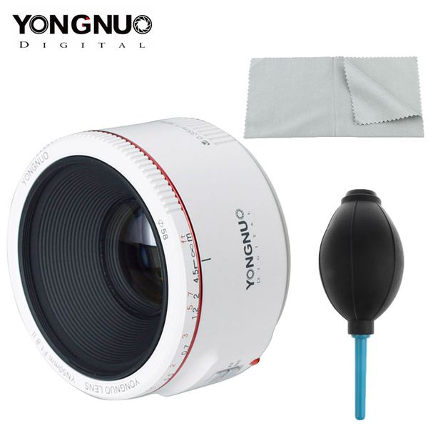 

white yongnuo lens yn50mm f1.8 ii lens large aperture auto focus for canon eos 70d 5d2 5d3 600d slr dslr camera lenses 2020
