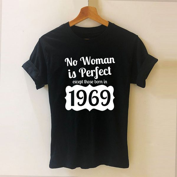 

made in 1969 50 years of being awesome letters print women short sleeve tshirt casual cotton hipster funny t shirt girl lady top