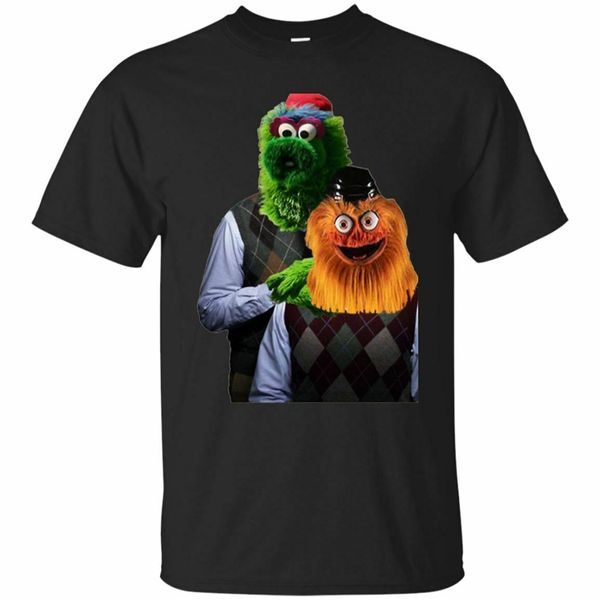

gritty step brotherly love philly hockey mascot short sleeve black t-shirt s-5xl new funny tee shirt