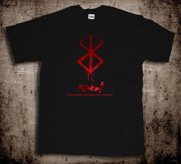 

new berserk anime manga guts casca sacrifice marks symbol black t-shirt tee