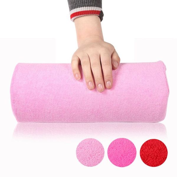 

nail art kits column pink makeup cushion soft hand rest sponge pillow holder arm small manicure