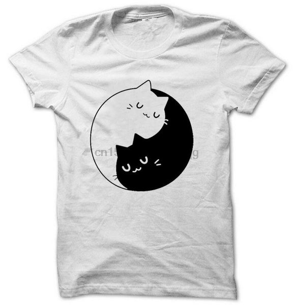 

yin yang cats t-shirt kittens cotton t shirt more colors