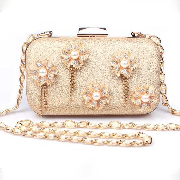 

women clutch bags luxury pearl handbags floral evening bags wedding bridal purse crystal ladies small crossbody shoulder