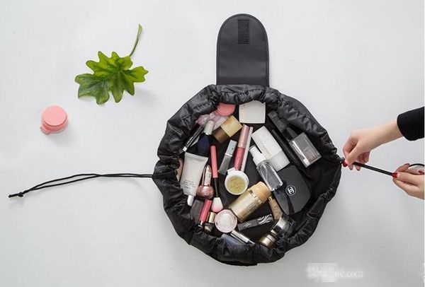 

4 colors vely vely drawstring cosmetic bag large capacity travel portable lazy cosmetic bags polyester make up pouch 30pcs