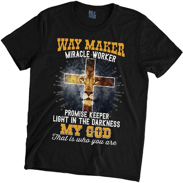 

way maker miracle worker promise keeper light in the darkness t-shirt christianity