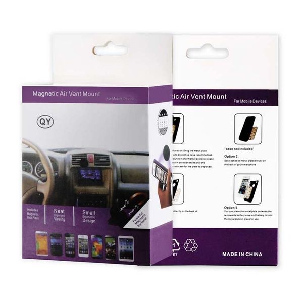 

car mount air vent magnetic car holder for phones gps air vent dashboard car mount holder with retail box2424
