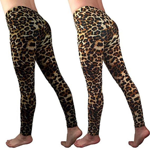 

leggings sport women fitness yoga pants women stretch high waist yoga leggings fitness running gym sports leopar active pants, White;red