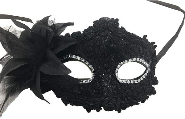

women lace masquerade mask venetian style eyemask halloween mask for halloween carnival party black white large
