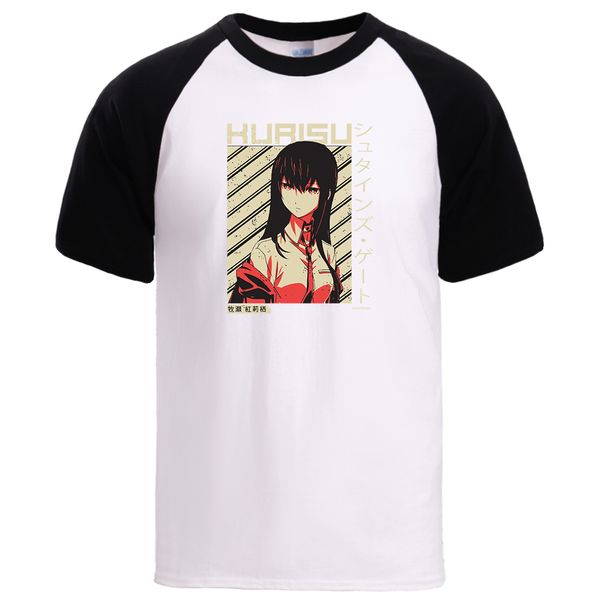 

steins gate makise kurisu tshirt mens summer loose fit 2020 man cotton raglan sleeve tshirts tees male loose fit tracksuits