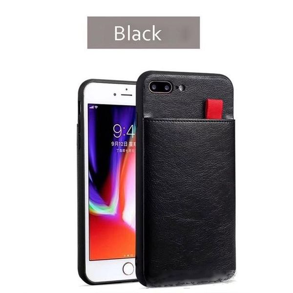

leather case for iphone xs max xs xr leather wallet cases card slot pull pouch cover for iphone x 6 6s 7 8 plus silicone frame