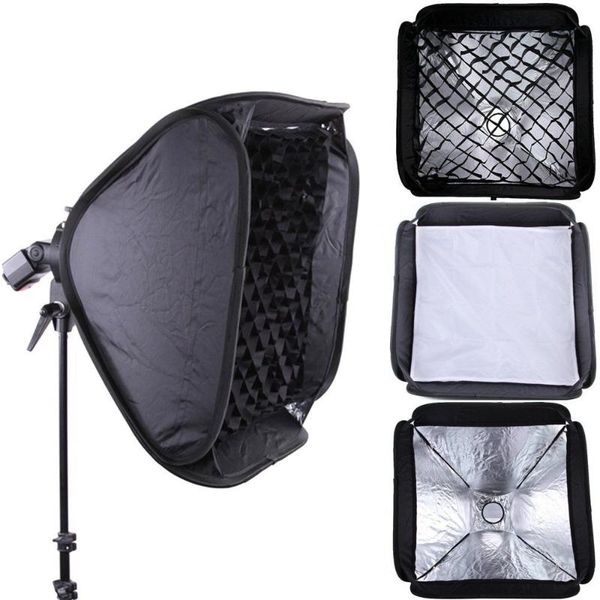 

lighting & studio accessories godox pro 80x80cm softbox +honeycomb grid for speedlight flash bowens/elinchrom mount