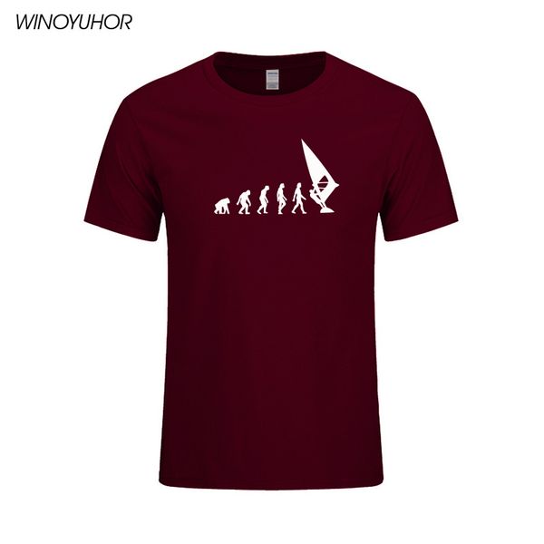 

evolution of windsurfing t-shirt men boys custom print short sleeve t shirts funny o-neck streetwear camisetas masculina