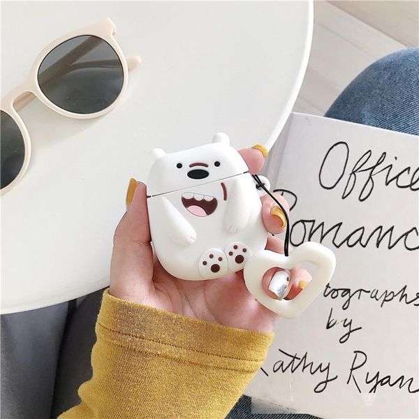 

3d cartoon silicone case for apple airpods 2 1 cute bears protective bluetooth earphone case cover for airpods