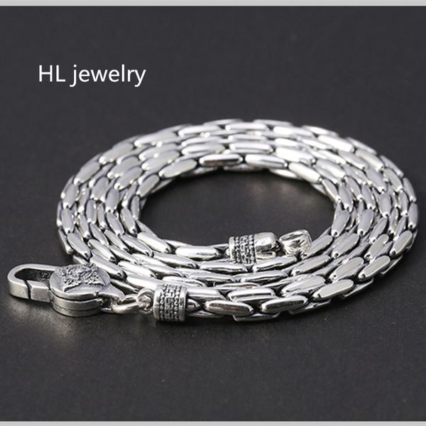 

70см 100% стерлингового серебра 925 choker ожерелье ювелирных изделий 3mm цепи menwomen подарков тайский серебро mantra подвески подвеска дл, Silver