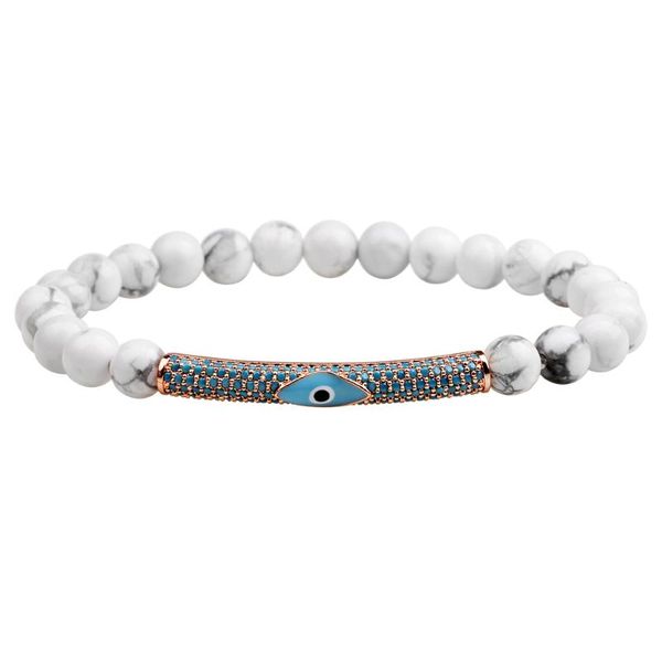 

imayson fashion stretch beaded couple eyes totem bracelet for women man vintage cuff wrap jewelry, Black