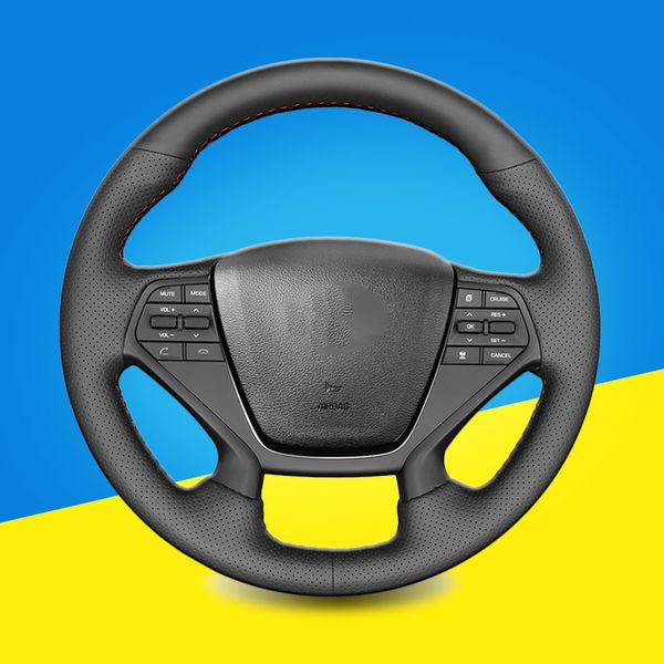 

car baid steering wheel covers for sonata 9 2020 2020 (4-spoke) interior diy auto braid on the steering wheel cover