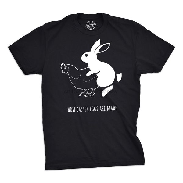 

men how easter eggs are made t shirt funny bunny chicken tee for guys 2020 men fashion o-neck homme create t shirt