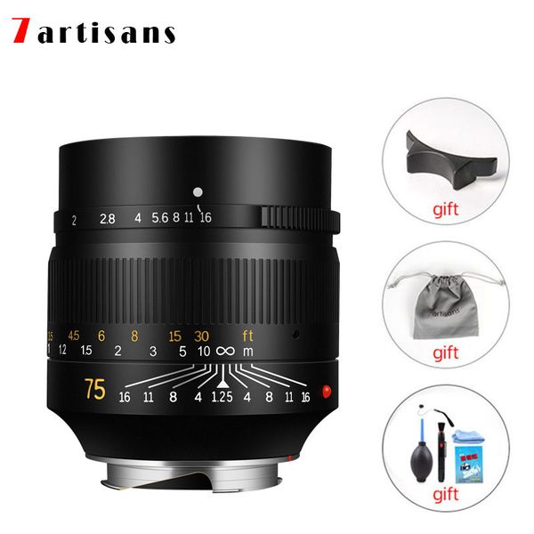 

2020 new 7artisans 75mm f1.25 portrait lens leica m-mount for leica camera m-m m240 m3 m5 m6 m7 m8 m9 m9p m10