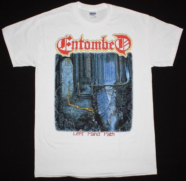 

entombed left hand path90 death nihilist unleashed morgoth new white t-shirt cotton loose short sleeve mens t shirts tee