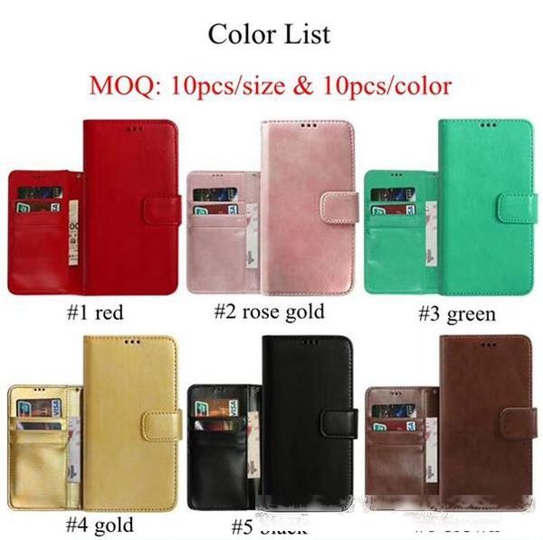 

universal sizes smooth leather magnetic wallet case with credit card slot for iphone 12 11 pro max samsung note 10 plus 5 6 inch