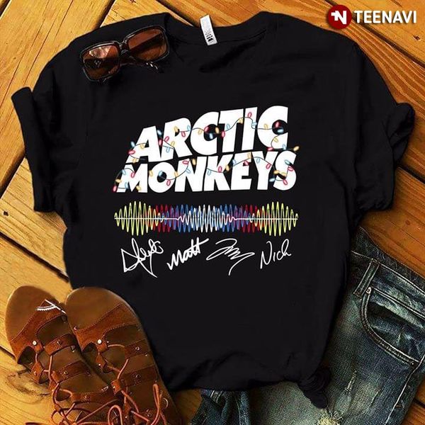 

мужчины футболка arctic обезьяна sound wave женщина тенниски