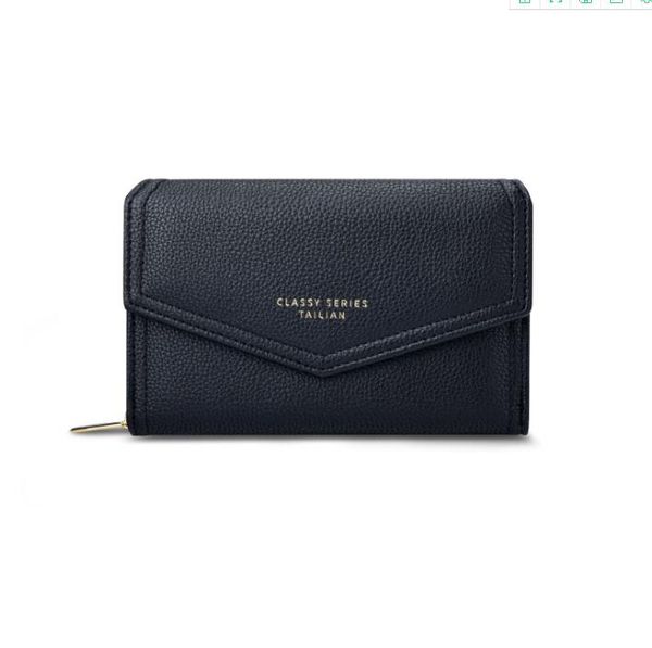 

women's short purse fashion multi card function zipper women's wallet, Red;black