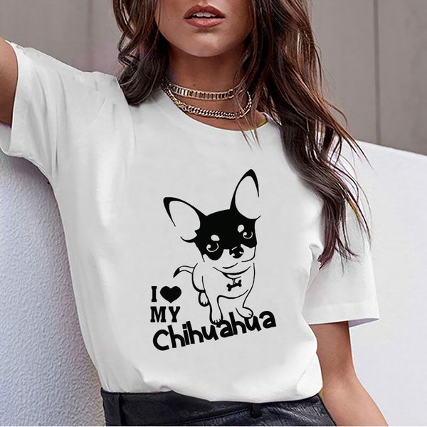 

топы тенниска женщин я люблю свою чихуахуа sexy harajuku печать женский tshirt