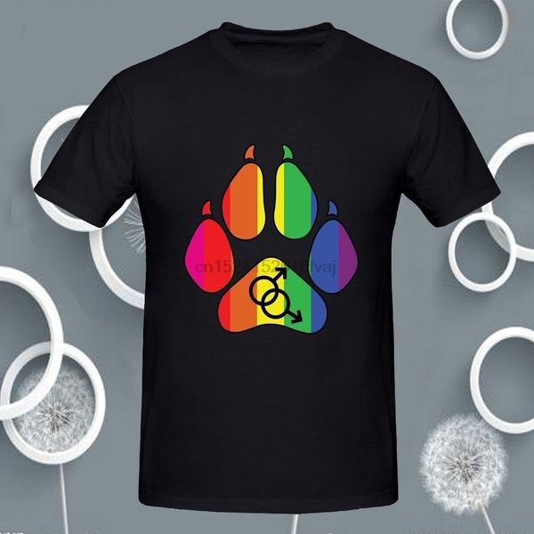 

gay pride furry хлопка с коротким рукавом графический полотна для man
