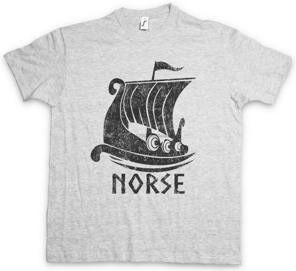 

viking ship vii t-shirt boat dragon vikings norse norsemen odin thor valhalla short sleeve 100% cotton man tee