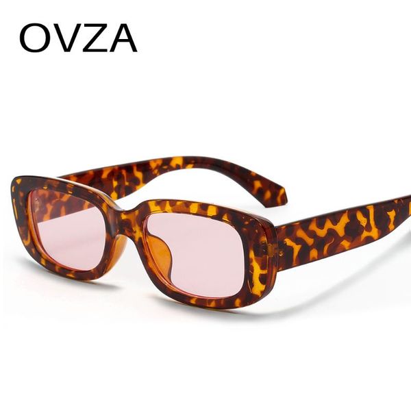 

ovza narrow rectangle women sunglasses dark sunglasses retro leopard eyeglasses female classic style s8035, White;black