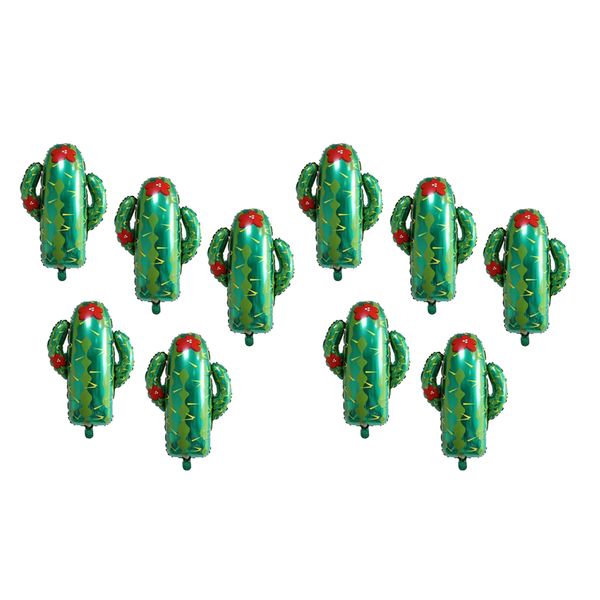

pieces of 10 cute cactus shape aluminium foil balloon birthday party decorations