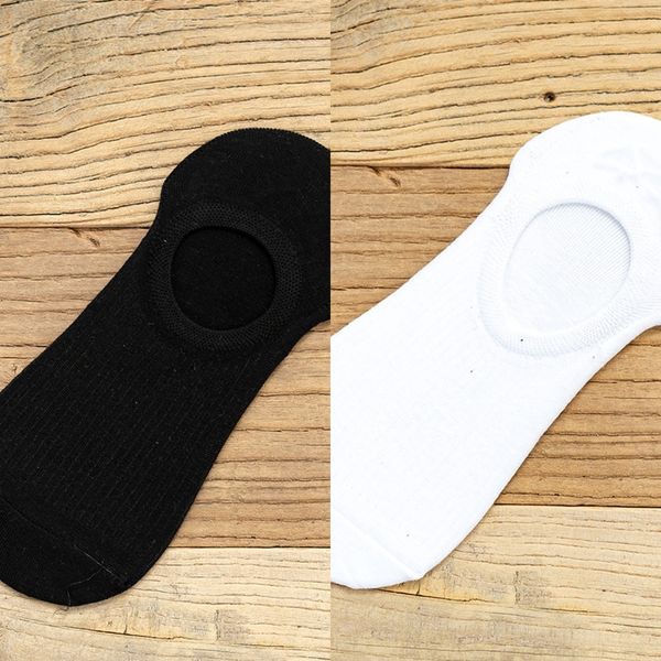 

men's large socks cotton boat socksearth color deodorant sweat-absorbent spring and summer thin low-invisible cotton boat socks ecbcf e, Black