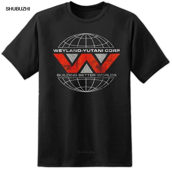 

aliens weyland yutani corp distressed logo t shirt nostromo xenomorph m41a movie new arrival men new short sleeve