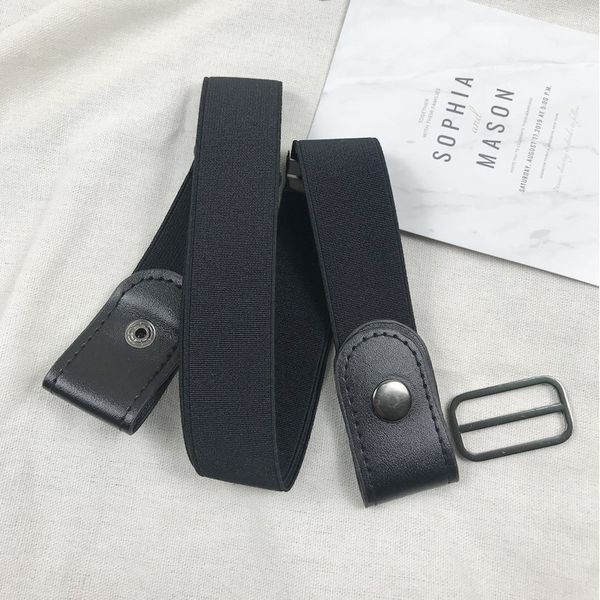 

lazy belt ladies stretch jeans belt simple high-density stretch rubber women adjustable invisible belts for kids adults, Black;brown