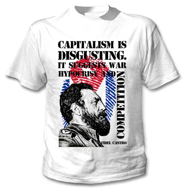 

2019 fidel каштру капитализм отвратительна quote - new cotton white tshirt