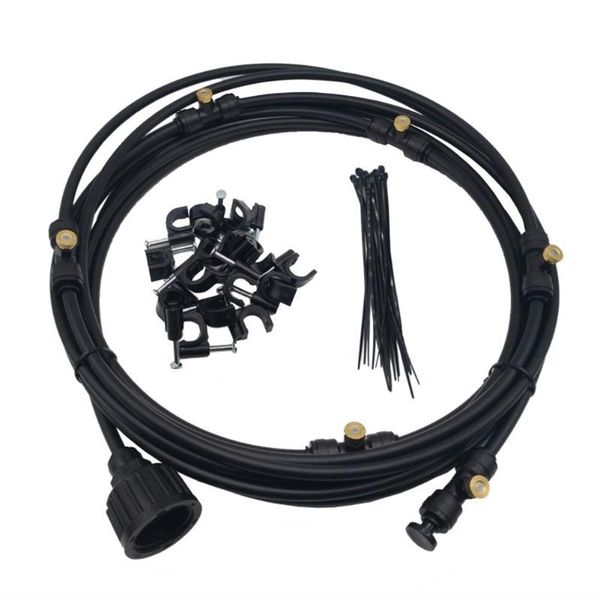 

brass nozzles hose misting cooling system garden irrigation patio with 12v pump humidify quick connect water spray summer
