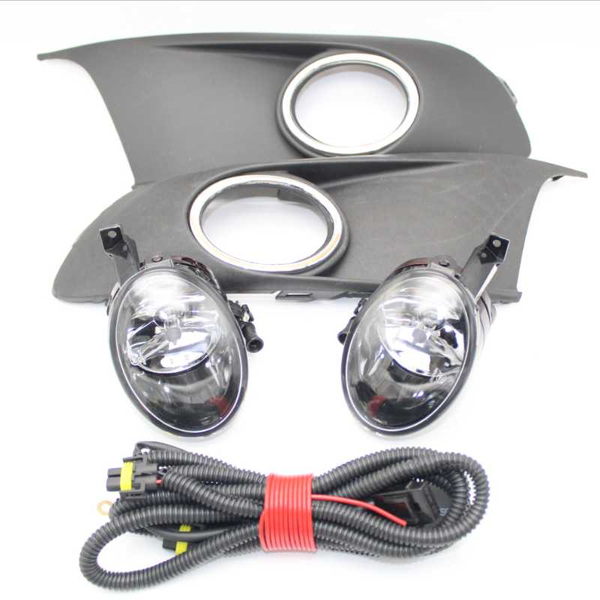 

for vw touran 2 facelift 2011 2012 2013 2014 2020 car-styling halogen fog lamp light +grille cover + wire harness assembly