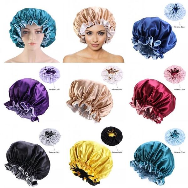 

глава атласный клобук моды тюрбан круговая волос wrap durags cap складчатой ​​монтажн 45ba lady 7 шелковые beanie эластичные шляпы bonnet же
