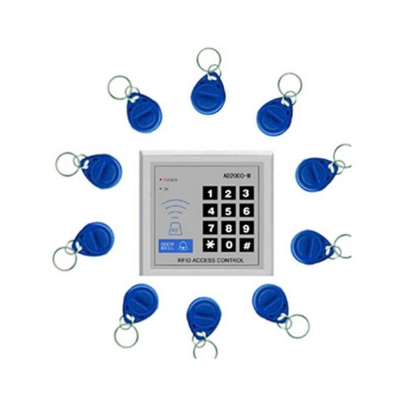 

security rfid proximity entry door lock access control system 10 keys access control card reader 800860