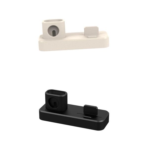 

2 pieces 3 in 1 silicone charger stand charging dock for apple devices